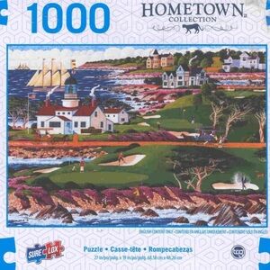 ❤️ BNIB Sealed 1000 Piece Colourful Coastal Scene Puzzle by Hometown Collection